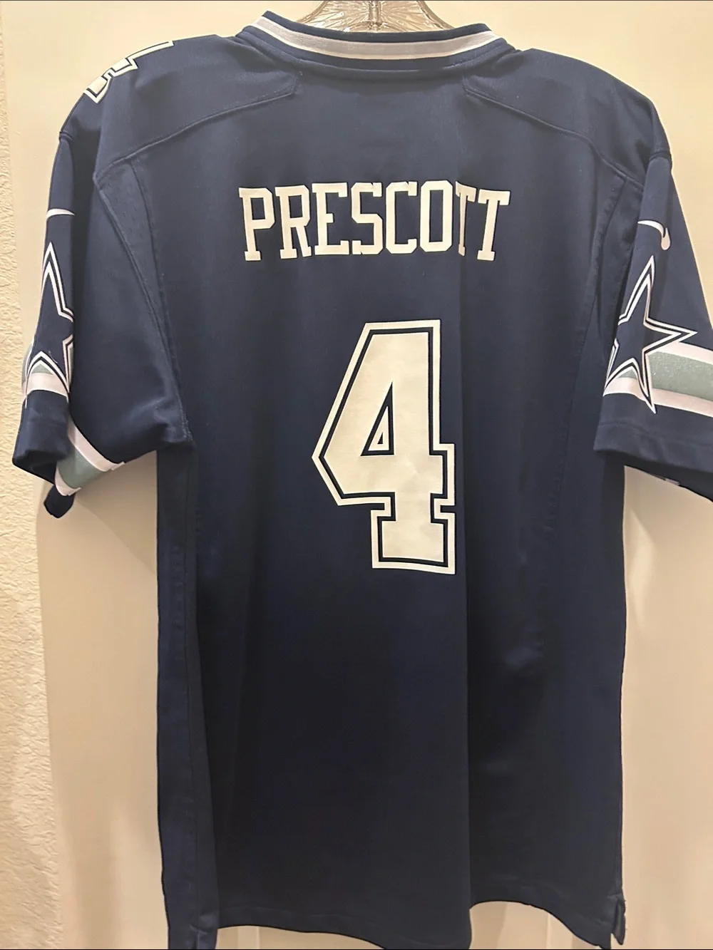 Nike Dallas Cowboys Dak Prescott  #4 On Field Blue Jersey Youth XL